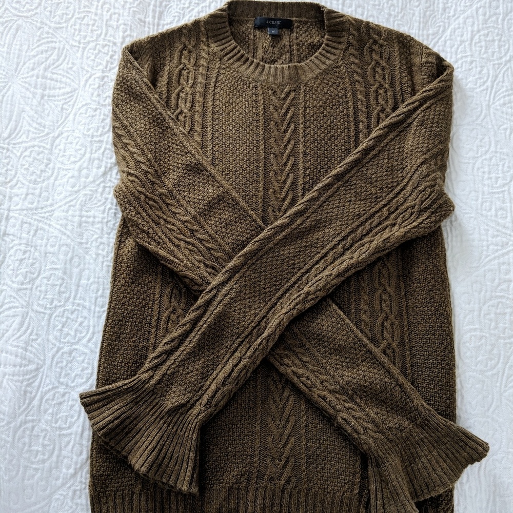 J Crew Wool Blend Bell Sleeve Sweater